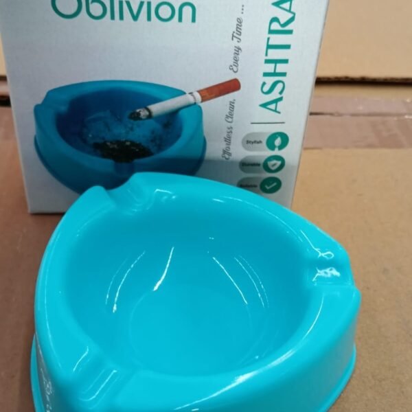 ab32edfe-a125-44bf-a277-a3eb51421d19.jpg Oblivion Durable Plastic Ashtray with Wide Bowl and Triple Cigarette Holder Slots (1 Pc)