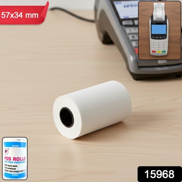 Thermal Label Roll for Barcode Printing (57 x 34 Cm)