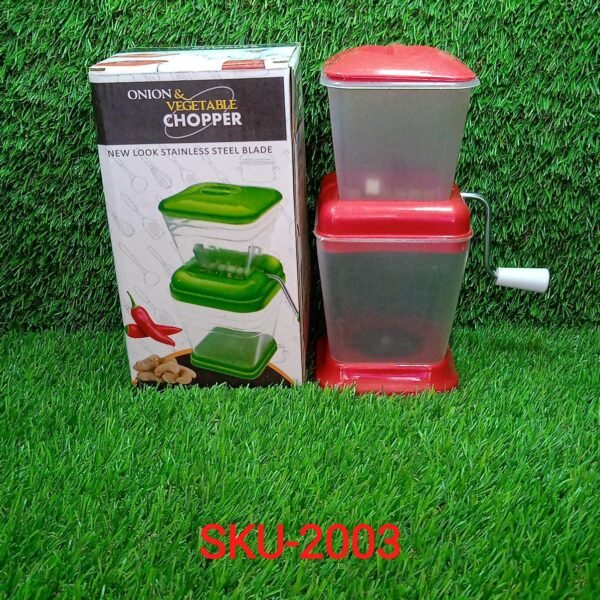 Small Onion Chopper & Vegetable Chopper Quick Cutter with Rotating Blade