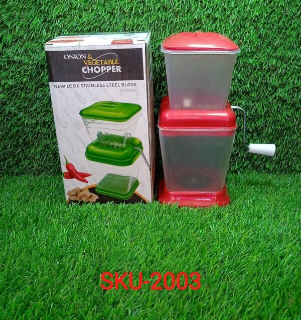 Small Onion Chopper & Vegetable Chopper Quick Cutter with Rotating Blade