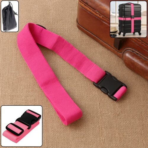 adjustable-nylon-luggage-strap-01.jpg Adjustable Cross Luggage Security Strap - (1 Pc)
