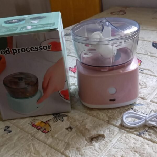 ae06742a-cfd1-4e6c-a561-bc8851b4da7f.jpg Portable Mini Food Processor Chopper Electric Veggie Chopper 3 Blades With Charching Cable Type C, Vegetable Chopper, Garlic Chopper Food Grinder for Chopping Ginger, Pepper Chili, Onion, Fruit, Meat