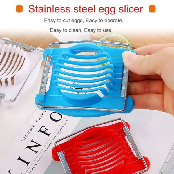 Plastic Multi Purpose Egg Cutter / Slicer with Stainless Steel Wires