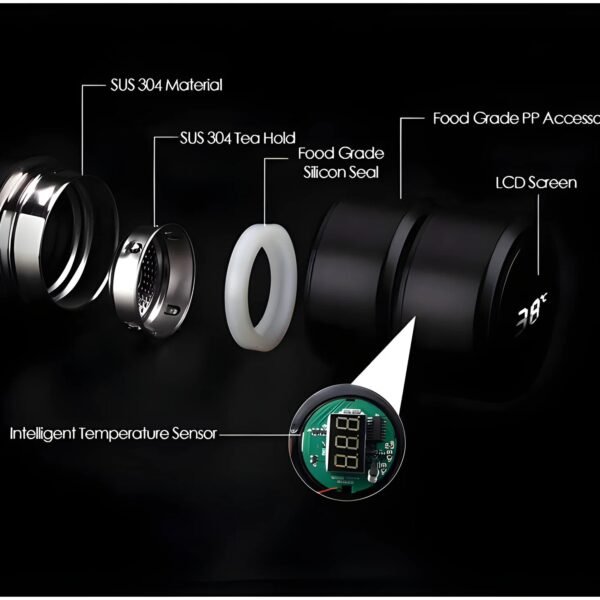 0726 Vacuum Insulated Water Bottle with LED Temperature Display (1 Pc / Multicolor)