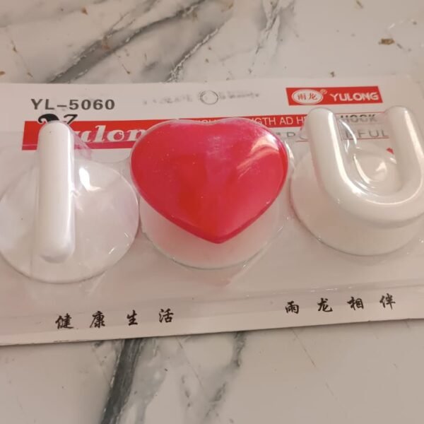 Adhesive Wall Hook Set  For KItchen, Bathroom & Home (3pc)