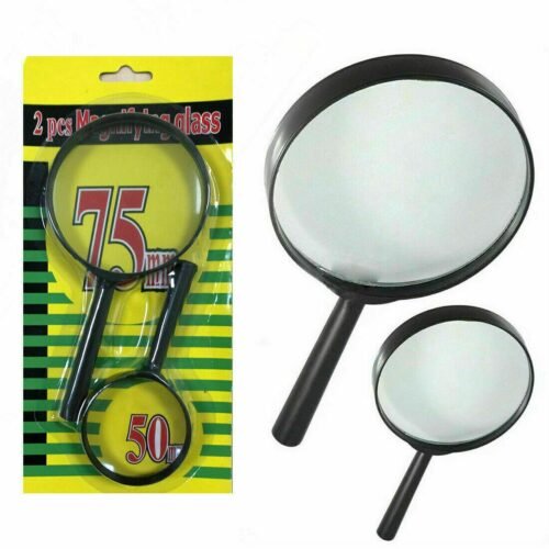 Magnifying Glass Lens – Dual-Sided Glass Magnifier (75mm & 50mm, 2 Pc Set)