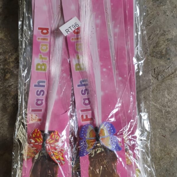 LED Butterfly Hair Braid Clip (Mix Color, 1 Pc)