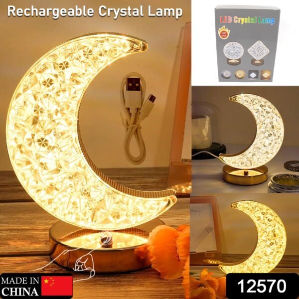 b19aef9f-f4f2-4616-b6c3-b04834fc1e73.jpg Moon Crystal Touch Table Lamp with 3 Color Dimmable USB Night Light