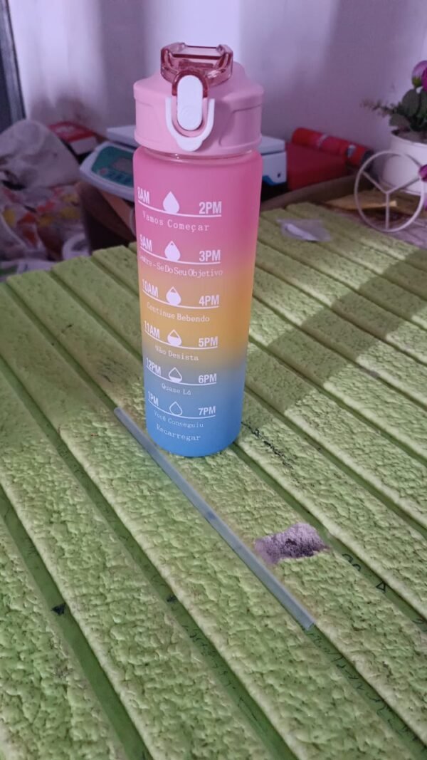 b1f456b5-c453-445c-b0f9-edea707be6da.jpg Plastic Colorful Motivational Water Bottle with Straw (750 ML)