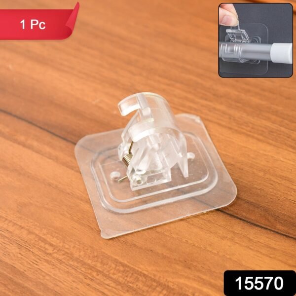 b1fe1809-e3e4-4d65-8e48-4610b024601d.jpg Wall Mount Transparent Self-Adhesive Clip with Strong Spring Grip