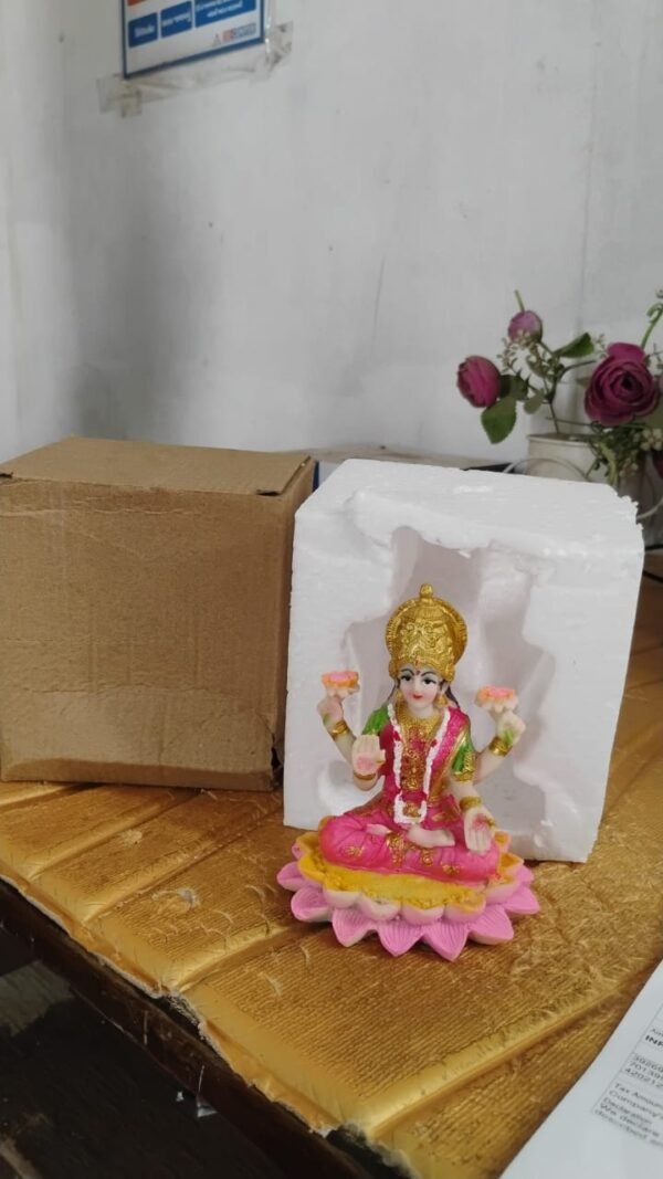 b32b4c8d-c20c-4f4f-8fb6-10ae6a181abd_868f399f-7b23-44a9-bb07-db9adb4c9fd9.jpg Beautiful Decorative Lakshmi Mata Idol Sitting on Lotus (1 Pc)