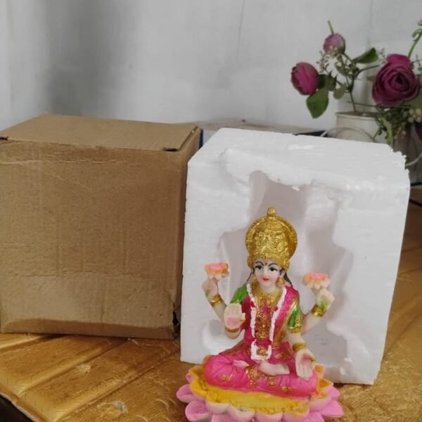 b32b4c8d-c20c-4f4f-8fb6-10ae6a181abd_868f399f-7b23-44a9-bb07-db9adb4c9fd9.jpg Beautiful Decorative Lakshmi Mata Idol Sitting on Lotus (1 Pc)