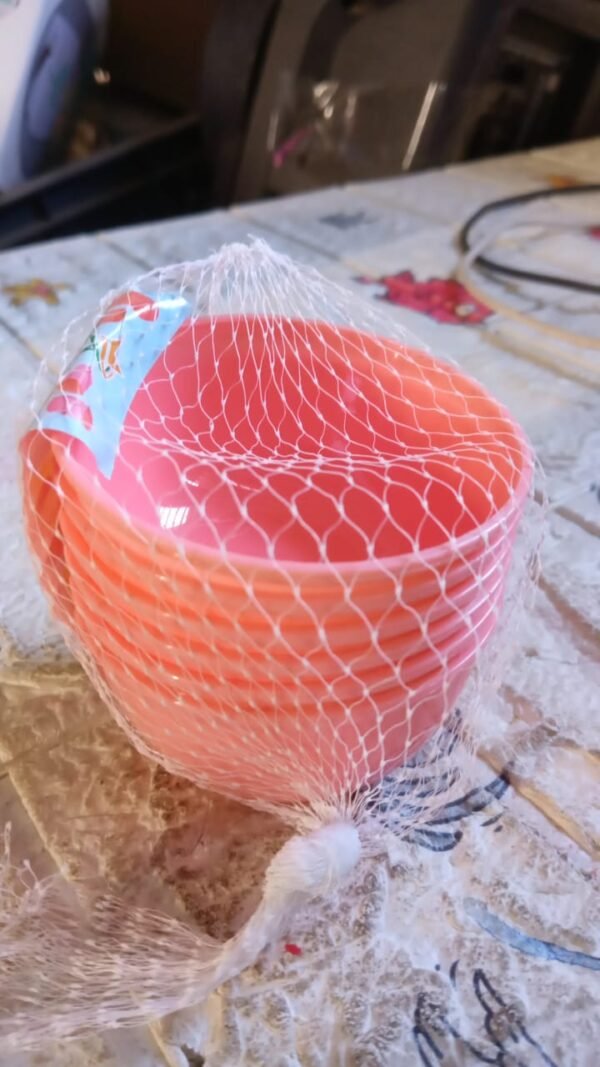 Small Plastic Bowl Set, Microwave Safe Unbreakable, Set of 6