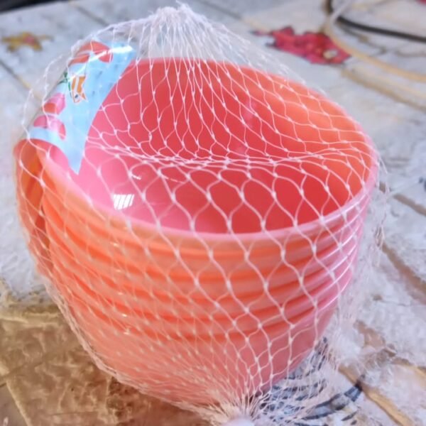 Small Plastic Bowl Set, Microwave Safe Unbreakable, Set of 6