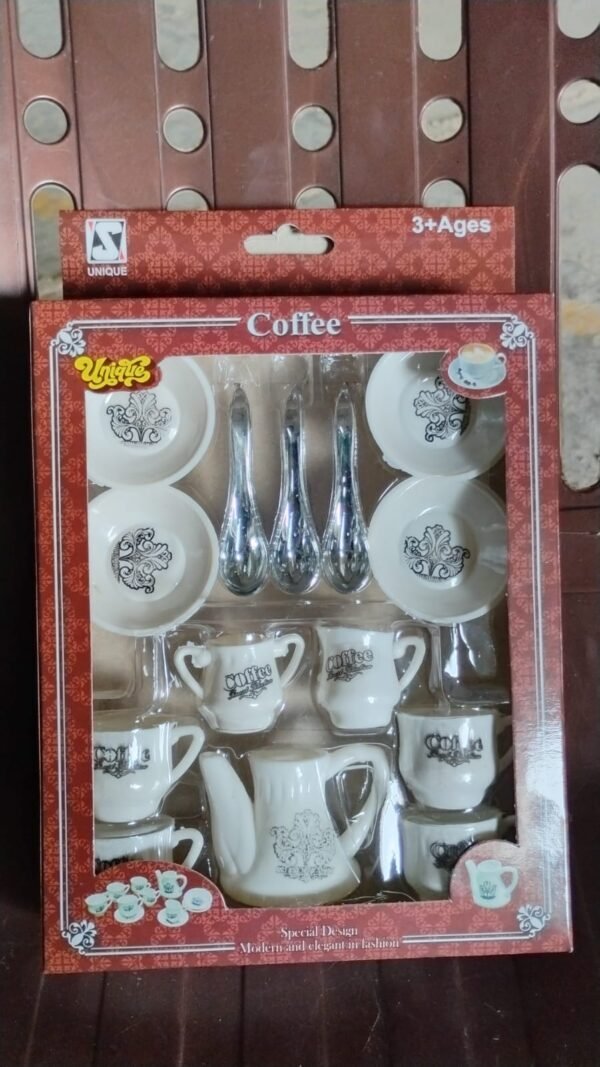 Tickles Tea toy Set | Coffee Kitchen Plastic Set (14 Pcs / Mix Size & Design)