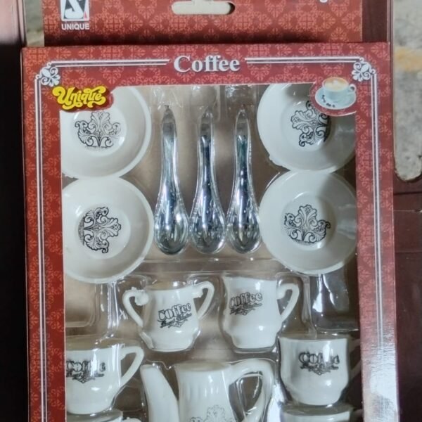 Tickles Tea toy Set | Coffee Kitchen Plastic Set (14 Pcs / Mix Size & Design)