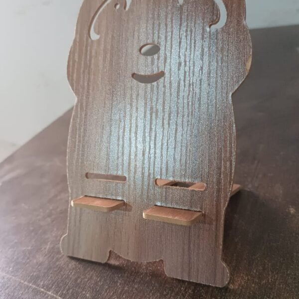 Wooden Cartoon Shape Design Mobile Stand  (1 Pc)