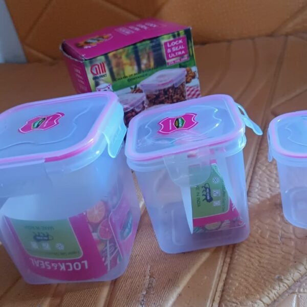 Kitchen Storage Container Set Of 3 Pcs (250, 500, 1000 ML)
