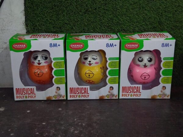 Musical Roly Poly Toy for Babies – Push & Shake Wobbling Doll