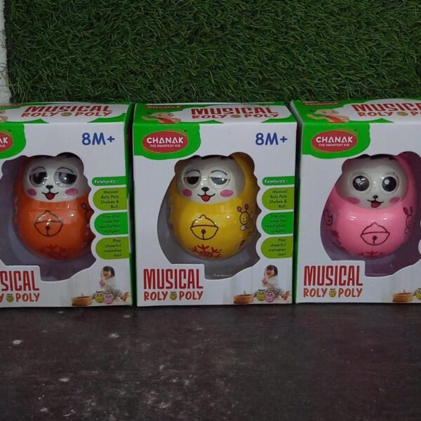 Musical Roly Poly Toy for Babies – Push & Shake Wobbling Doll