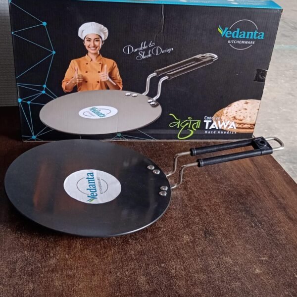 Premium Non-Stick Flat Roti Tawa with Heat-Resistant Handle (10 Inch / 1 Pc)