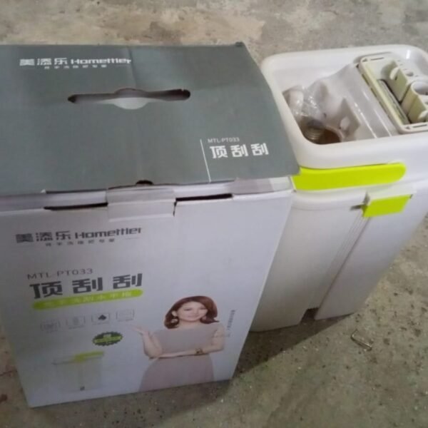 Floor Mop and Bucket Set, Flat Mop for Cleaning with Wringer, Self Clean Damp Mop and Bucket for Hardwood, Laminate, 2 in 1 Hands Free Mop with Washable Microfiber Pad for Wet & Dry Use