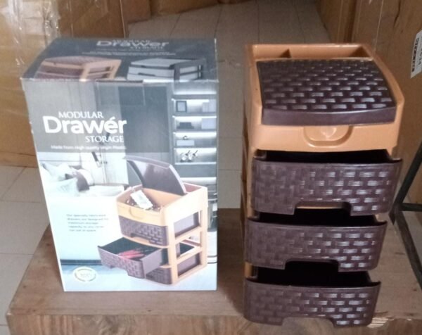 Mini 3 Layer D Storage for Household and Office Use for Storing Various Types of Items