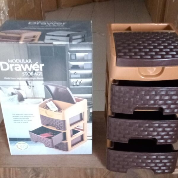 Mini 3 Layer D Storage for Household and Office Use for Storing Various Types of Items