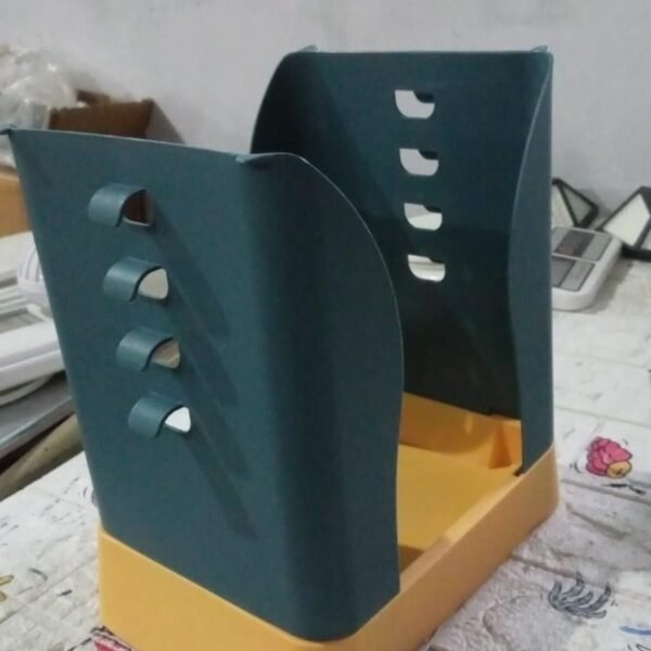 Expandable Trash Can (1 Pc): Plastic, Large Capacity, Kitchen & Bathroom