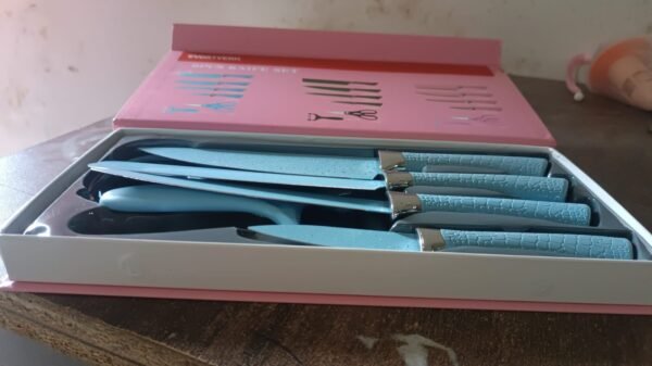 Stainless Steel Non Stick Ceramic Coating 6 Pcs Chef Kitchen Knife Set