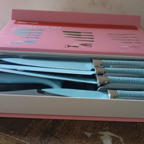 Stainless Steel Non Stick Ceramic Coating 6 Pcs Chef Kitchen Knife Set