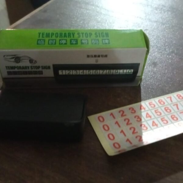 Temporary Car Parking Mobile Number Display with Magnetic Numbers Stickers (1Pc)