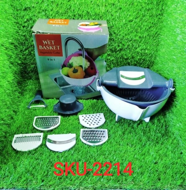 b78acc96-e760-4133-a828-93c7cafe6730.jpg Multifunctional Vegetable Fruits Cutter Shredder with Rotating Drain Basket