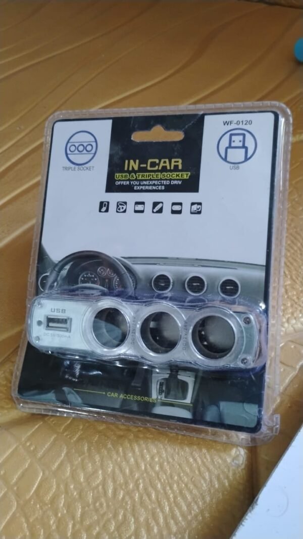 b9ab77dc-6a02-4e71-83f9-08a63c73d55f.jpg Triple 3 Way Car 12v Lighter Socket Splitter USB Charger Power Adapter