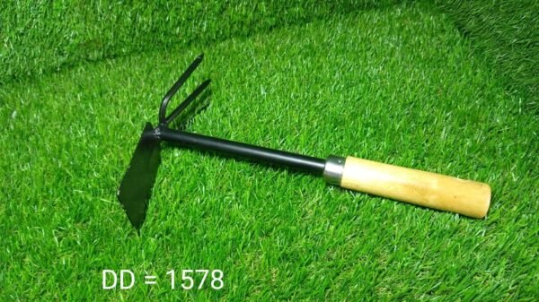 2 in 1 Double Hoe Gardening Tool with Wooden Handle
