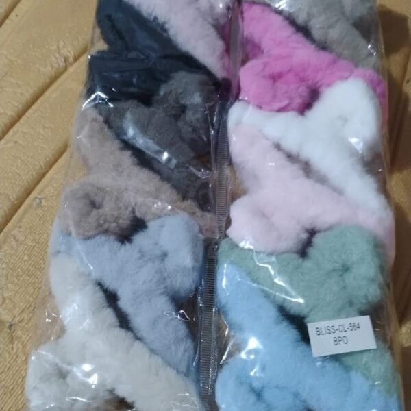 Premium Soft Fur Coated Hair Clutcher Clip Set (12 Pc)