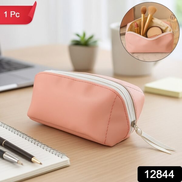PU Leather Cosmetic & Pencil Pouch - (1 Pc)