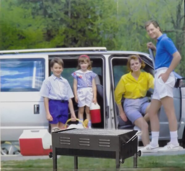 Terrace Garden Picnic Barbecue with Skewers & Wooden Handle