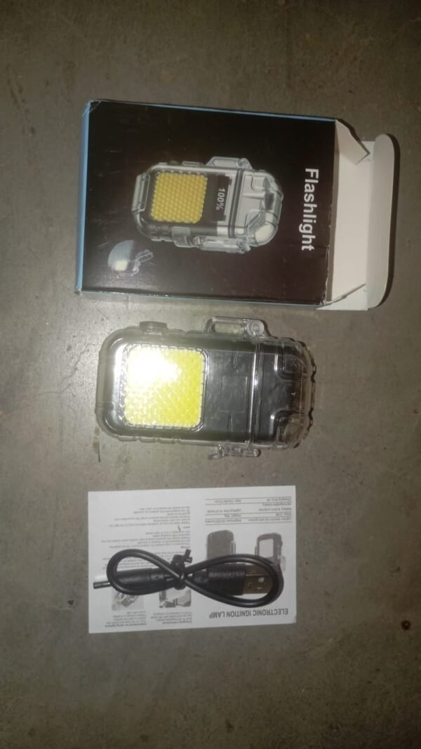 bb5c4f69-9d4a-4c95-a23e-b27e6a8cc5b8.jpg USB Rechargeable Electric Lighter & 3 Modes COB Flashlight (1 Pc)