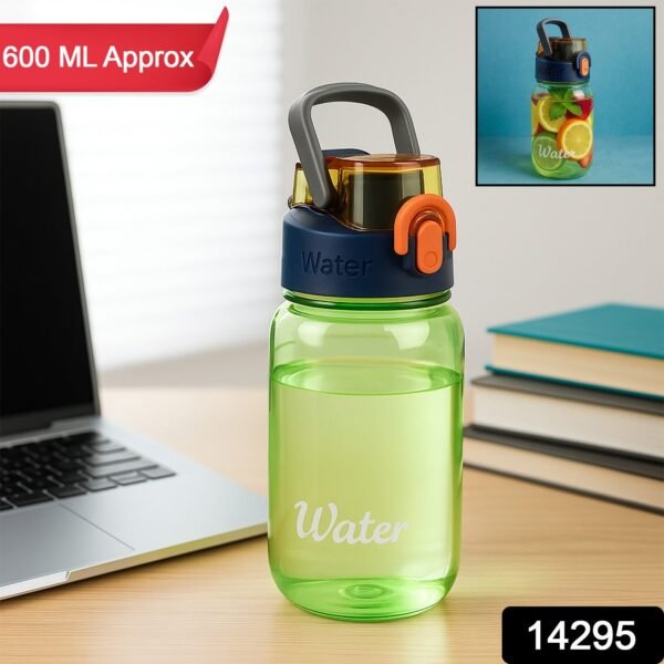 bb675a63-2bd5-4f3a-a8d5-f79b8bb11faf.jpg Green Leak-Proof Portable Fruit Infuser Water Bottle Approx 600ML (1 Pc)