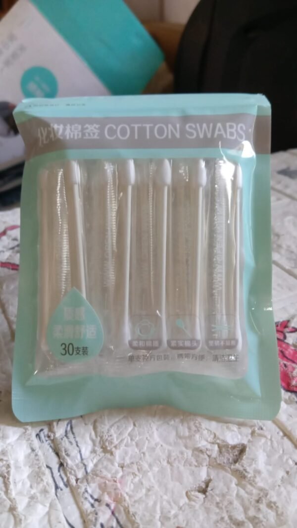 Double Head Cotton Ear and Nose Cleaning Disposable Sticks for Beauty  30 Pc Set
