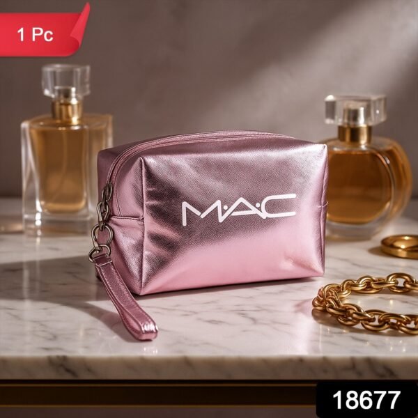 Metallic Travel Makeup Pouch - (1 Pc / Mix Design)