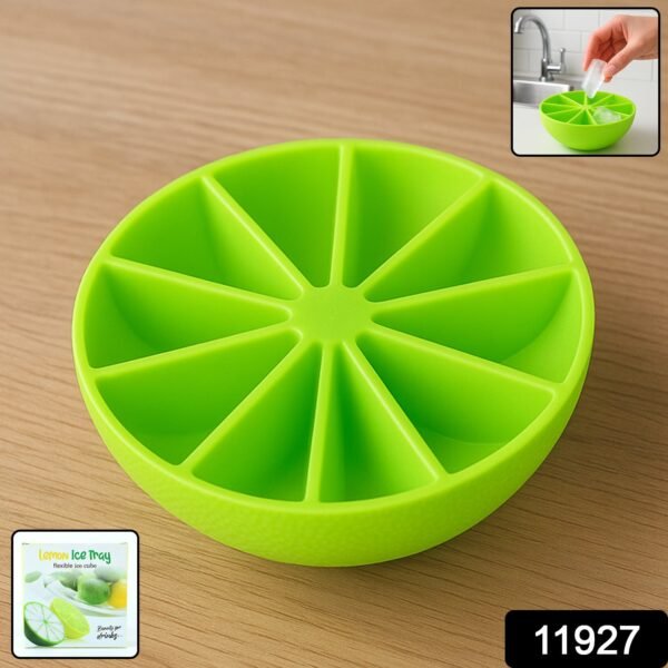 bf0ae139-57b7-47dd-aaeb-2cdacace058d.jpg Lemon Shape Flexible Silicone Ice Cube Tray – 8-Slot Round Ice Mold (1 Pc)