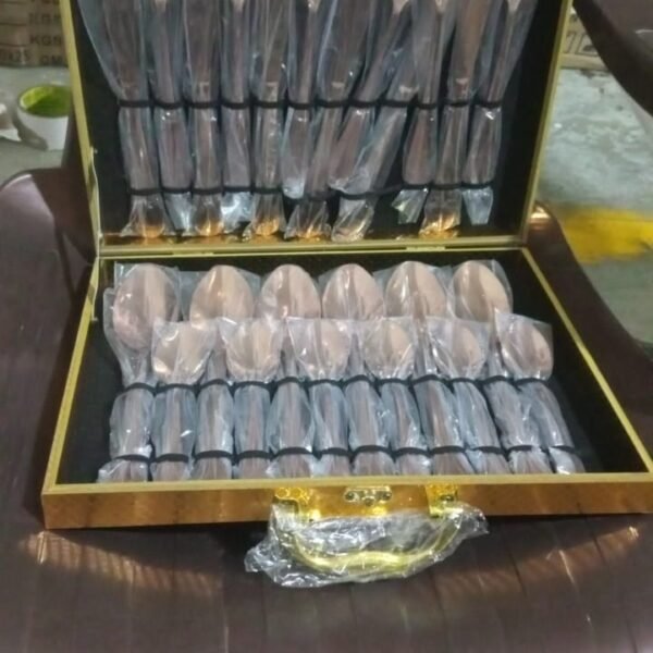 bf5c5de7-428b-4987-912f-3a60fb78671f.jpg Kitchen Tableware / Flatware Sets Kitchen Forks Spoons with Gift Box (24 Pcs Set)