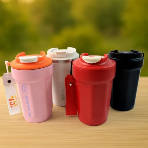 Stainless Steel Coffee Travel bottle with Lid 450 ML Approx, Tumbler (1 Pc)