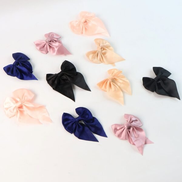 Premium Satin Bow Hair Clip Set for Girls and Women (10 Pc)