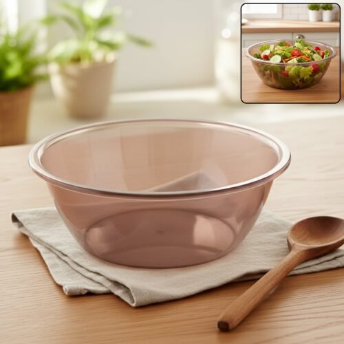 Transparent Multipurpose Mixing and Serving Bowl  (25 x 25 cm, 1 Pc)