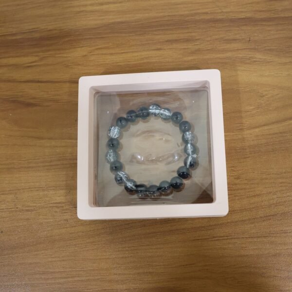 Elegant Dual-Tone Crystal Beaded Stretch Bracelet (1 Pc)