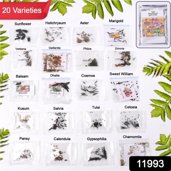 Seeds 20 Varieties of Flower Seeds Combo (1 Pkt / 20 Varieties)