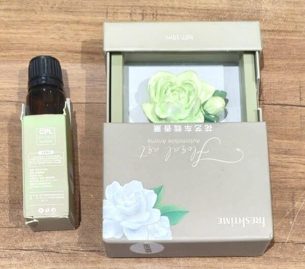 Rose Flower Car Air Freshener Clip for AC Vent with Perfume Bottle 10ML (1 Pc)